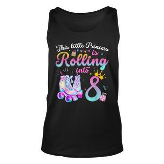 Roller Skate 8Th Birthday 8 Year Old Girl Party Outfit Unisex Tank Top | Mazezy