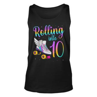 Rolling Into 10 Years Lets Roll Im Turning 1 Roller Skates Unisex Tank Top | Mazezy