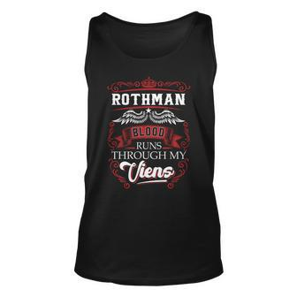 Rothman Blood Runs Through My Veins Unisex Tank Top - Seseable