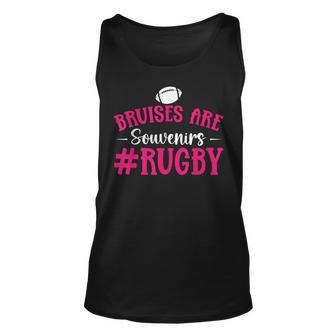 Rugbys Funny Rugby Player Bruises Are Souvenirs Rugby Unisex Tank Top | Mazezy