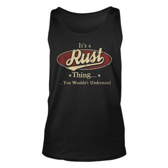 Rust Personalized Name Gifts Name Print S With Name Rust Unisex Tank Top - Seseable