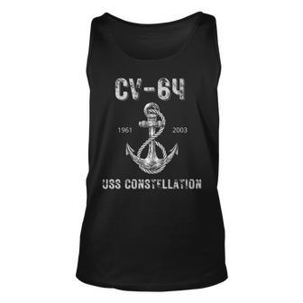 Rustic Anchor Us Aircraft Carrier Cv-64 Uss Constellation Unisex Tank Top - Seseable