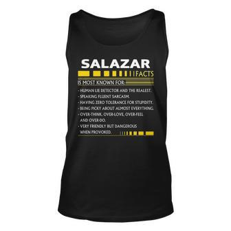 Salazar Name Gift Salazar Facts V2 Unisex Tank Top - Seseable