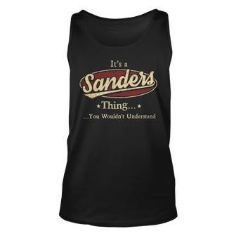 Sanders Personalized Name Gifts Name Print S With Name Sanders Unisex Tank Top - Seseable