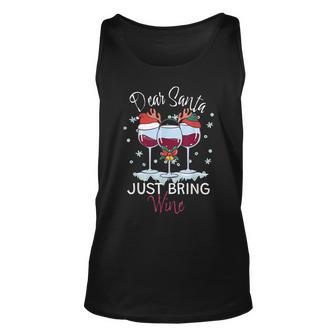 Santa Bring Einfach Wein Tank Top - Seseable