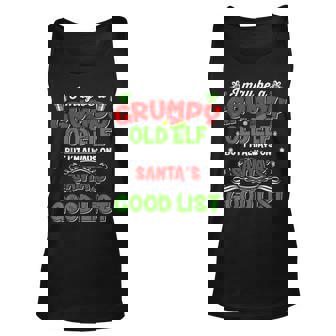 Santas Grumpy Old Elf Funny Christmas For Men Women Unisex Tank Top - Thegiftio