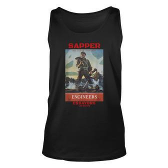 Sapper Army Combat Engineer Corps Veterans And Military Unisex Tank Top - Seseable