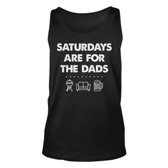 Saturdays Are For The Dads Fathers Day New Dad Gift Unisex Tank Top - Thegiftio UK