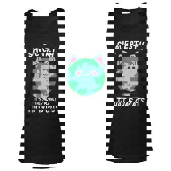 Save Earth Its The Only Planet That Has Cats Earth Day Unisex Tank Top - Thegiftio UK