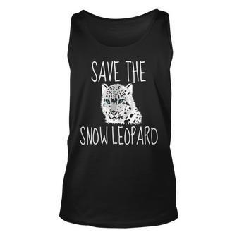 Save The Snow Leopards Cute Environmentalist Unisex Tank Top - Seseable