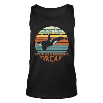 Save The Southern Resident Orcas Vintage Retro Drawing Unisex Tank Top - Seseable