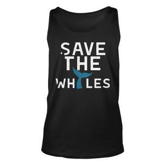 Save The Whales Earth Day Environmental T Shirt Unisex Tank Top | Mazezy