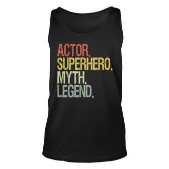 Schauspieler Superheld Mythos Legende Inspirierendes Zitat Schwarzes Unisex TankTop - Seseable