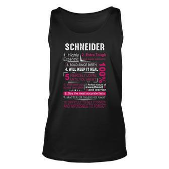 Schneider Name Gift Schneider V2 Unisex Tank Top - Seseable