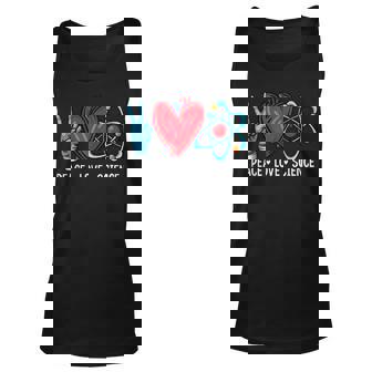 Science Science Lover Peace Love Science Unisex Tank Top | Mazezy
