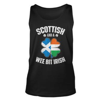 Scottish And A Wee Bit Irish - Scotland Ireland Heritage Unisex Tank Top | Mazezy