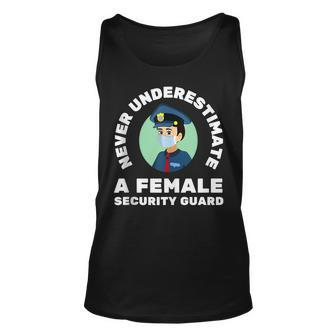 Security Guard Bouncer And Security Officer - Female Officer Unisex Tank Top - Seseable