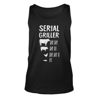 Serial Griller Fathers Day Funny Grilling Grill Bbq Master Unisex Tank Top - Thegiftio UK