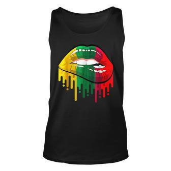 Sexy Lips Black History Month African American Ladies Unisex Tank Top - Seseable
