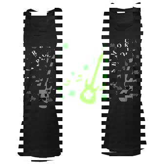 Shamrock N Roll St Patricks Day Irish Music Unisex Tank Top - Thegiftio