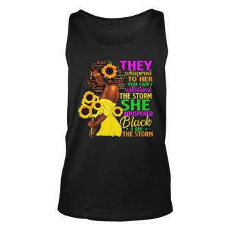 She Whispered Back I Am The Storm Black History Month V4 Unisex Tank Top - Seseable