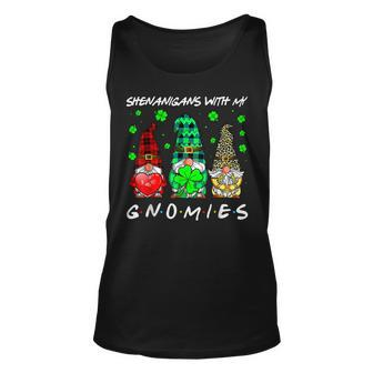 Shenanigans With My Gnomies Shamrock St Patricks Day Gnome Unisex Tank Top - Thegiftio UK
