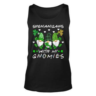 Shenanigans With My Gnomies St Patricks Day Gnome Shamrock Unisex Tank Top - Seseable