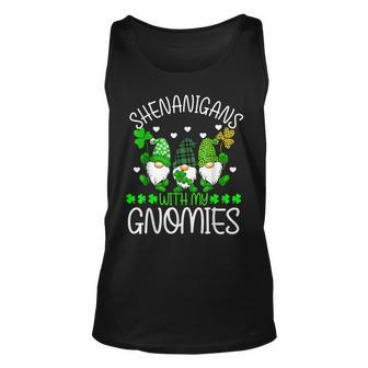 Shenanigans With My Gnomies St Patricks Day Gnome Shamrock Unisex Tank Top - Seseable