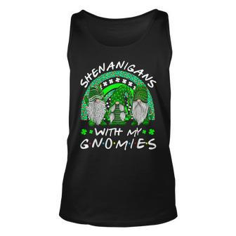 Shenanigans With My Gnomies St Patricks Day Gnome Shamrock Unisex Tank Top - Thegiftio UK