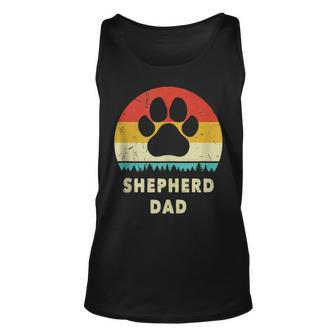 Shepherd Dad Gift For Men Funny German Shepherd Dog Vintage Unisex Tank Top - Seseable