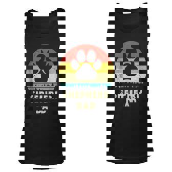 Shepherd Dad Gift For Men Funny German Shepherd Dog Vintage Unisex Tank Top - Seseable