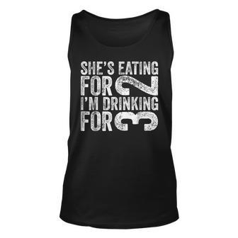 Shes Eating For 2 Im Drinking For 3 Gift Gift For Mens Unisex Tank Top | Mazezy CA