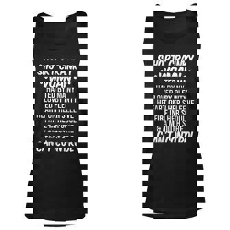 Short Cranky Woman Hated By Many Loved By Plenty Heart Unisex Tank Top | Mazezy