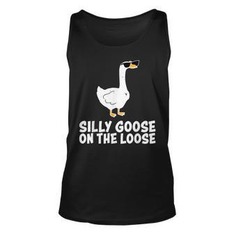 Silly Goose On The Loose Unisex Tank Top - Seseable