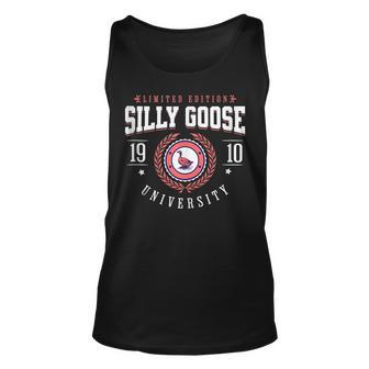 Silly Goose University Funny College Meme Unisex Tank Top | Mazezy