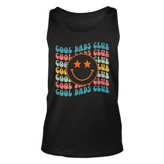 Smile Face Cool Dads Club Retro Groovy Fathers Day Hippie Unisex Tank Top - Thegiftio UK