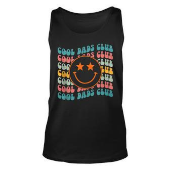 Smile Face Cool Dads Club Retro Groovy Fathers Day Hippie Unisex Tank Top - Thegiftio UK