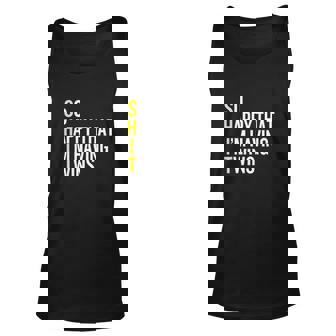 So Happy That I Am Having Twins Funny Pregnancy Men Women Tank Top Graphic Print Unisex - Thegiftio UK