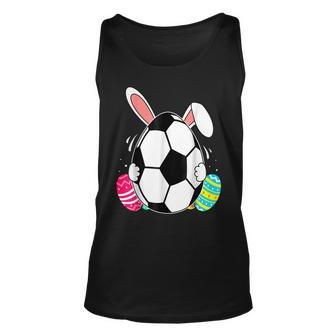 Soccer Ball Bunny Ears Eggs Easter Day Rabbit Boys Kids Unisex Tank Top - Thegiftio UK