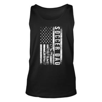Soccer Dad Usa Flag Soccer Team Fan Daddy Fathers Day Unisex Tank Top - Seseable