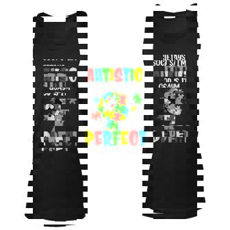 Society Says Im Autistic God Says Im Perfect Autism Unisex Tank Top | Mazezy
