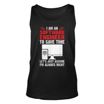 Software Engineer Definition Gift For Engineer Unisex Tank Top | Mazezy