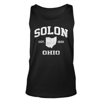 Solon Ohio Oh Vintage State Athletic Style Unisex Tank Top - Seseable