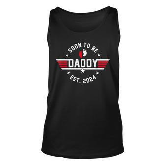 Soon To Be Daddy Est 2024 Fathers Day Baby Pregnancy Unisex Tank Top - Thegiftio UK