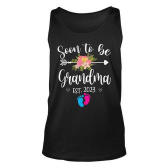 Soon To Be Grandma Est 2023 Pregnancy Announcement Unisex Tank Top - Seseable