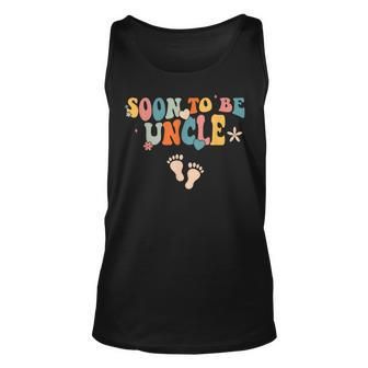 Soon To Be Uncle Pregnancy Announcement Retro Groovy Funny Unisex Tank Top - Seseable