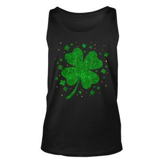 Sparkle Clover Irish For St Patricks & Pattys Day V3 Unisex Tank Top | Mazezy