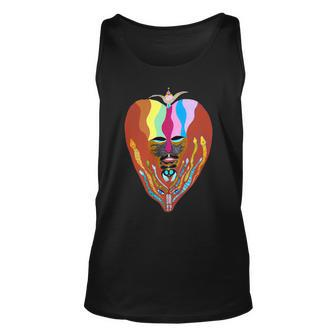 Spiritual Ancient Inspired Abstract Unisex Tank Top | Mazezy