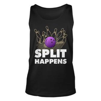 Split Happens I Bowling Kegeln Pin Kugel Kegelverein Tank Top - Seseable