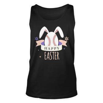 Sport Bunny Baseball Easter Day Egg Rabbit Baseball Ears Tank Top | Mazezy